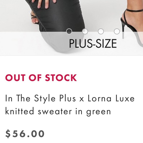 In The Style Knitted sweater in green - Picture 3 of 3